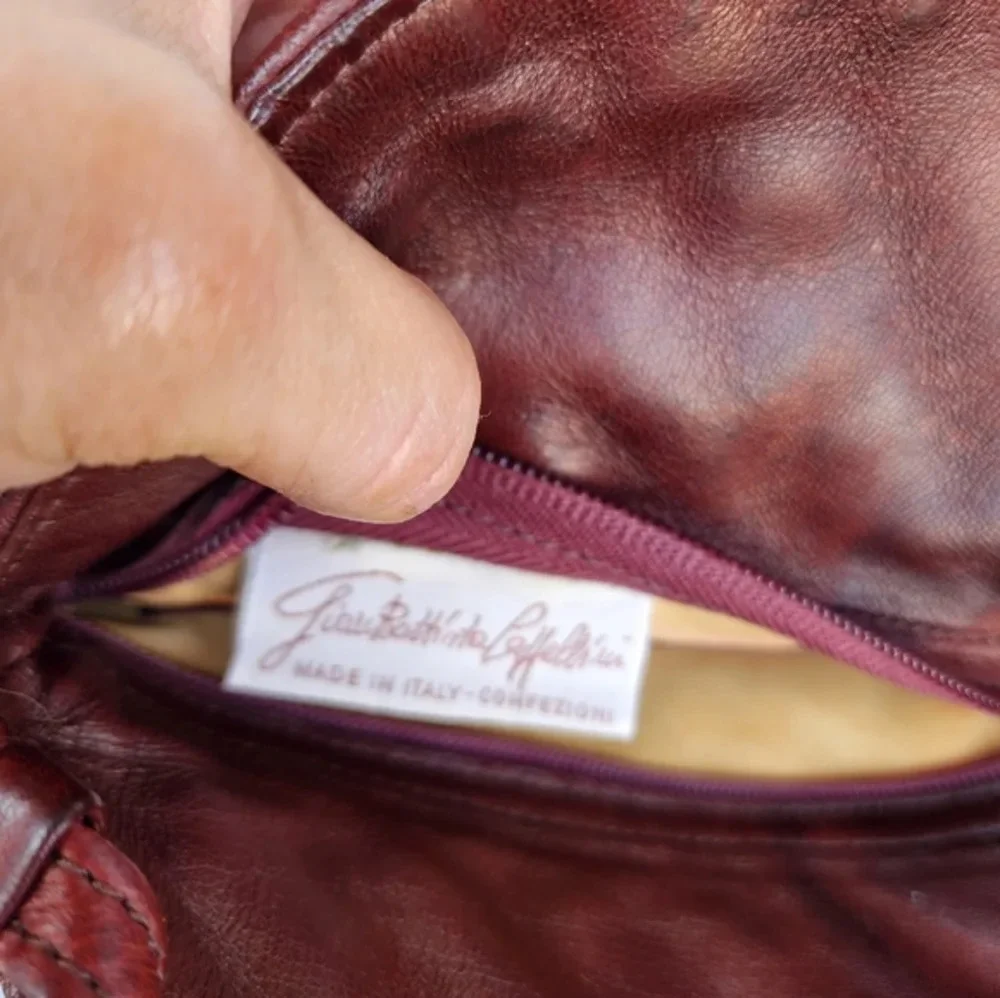 Vintage GBC Wine leather shoulderbag‎